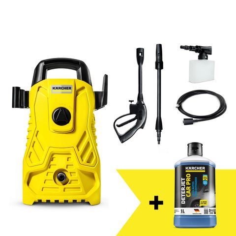 Kit Lavadora de Alta Pressão Kärcher Compacta + Deterjet CarPro 1L